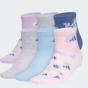 Girl's Cushioned Graphic 6-Pack Quarter